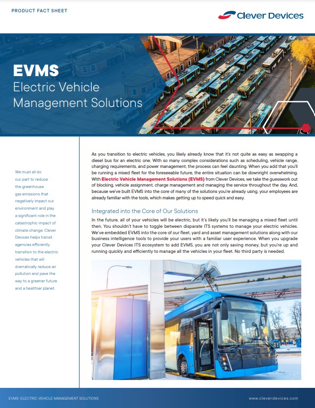 Electric Vehicle Management Solutions Clever Devices